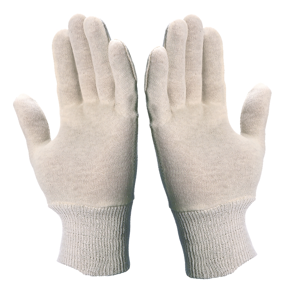 Gants coton interlock écru JE300 - Gants de Protection textile pour  Manutention - Somatico