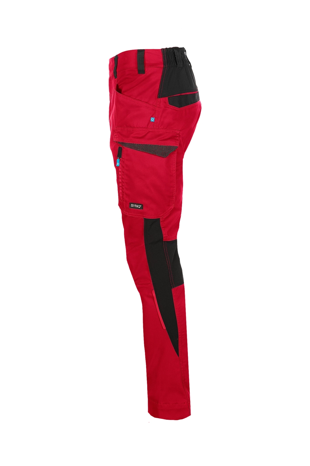Pantalon polyester recyclé coton mixte Synq Sqill EJ:81 cm rouge / noir Sioen