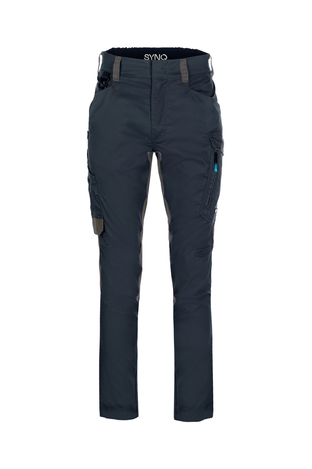 Pantalon polyester recyclé coton mixte Synq Sqill EJ:81 cm marine / gris anthracite