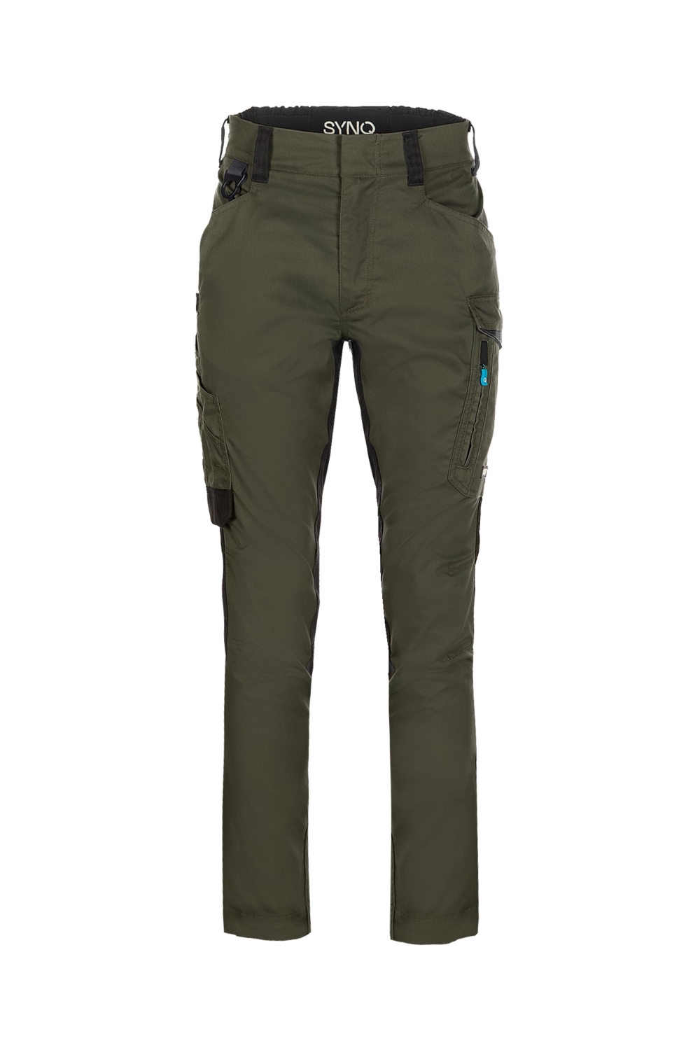 Pantalon polyester recyclé coton mixte Synq Sqill EJ:81 cm vert / noir