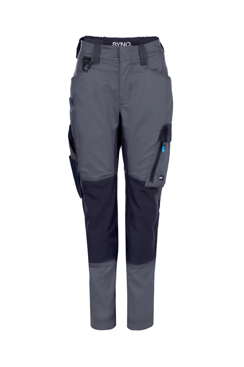 Pantalon polyester recyclé coton femme Sqoot gris anthracite / noir