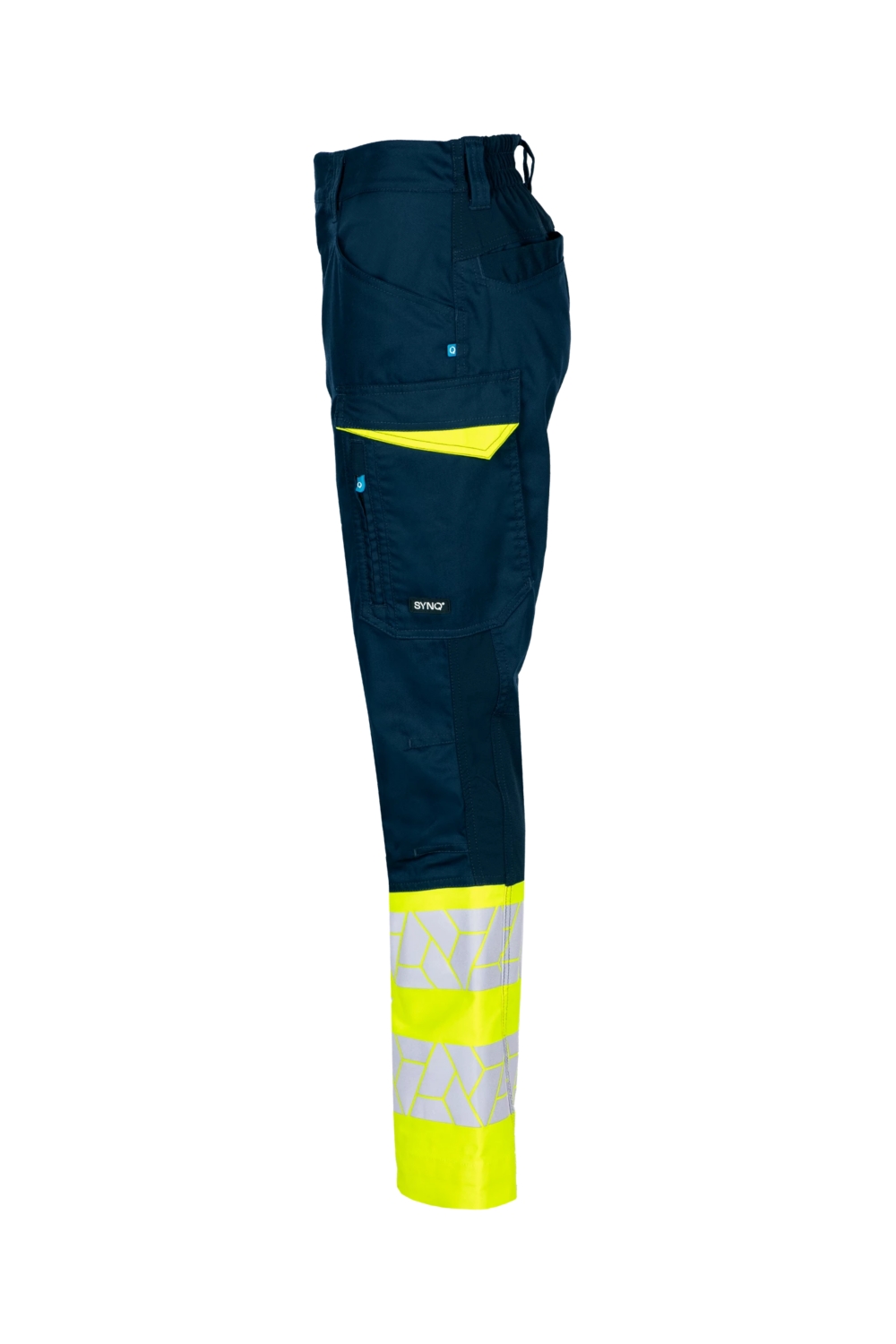 Pantalon HV polyester recyclé - coton femme Qlear jaune / marine Sioen