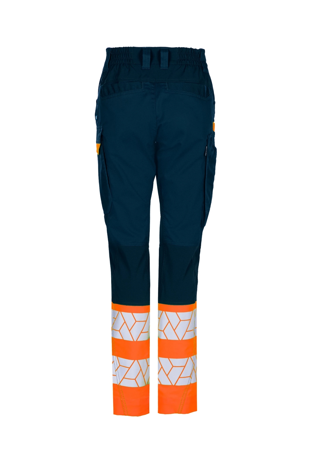 Pantalon HV polyester recyclé - coton femme Qlear orange / marine Sioen