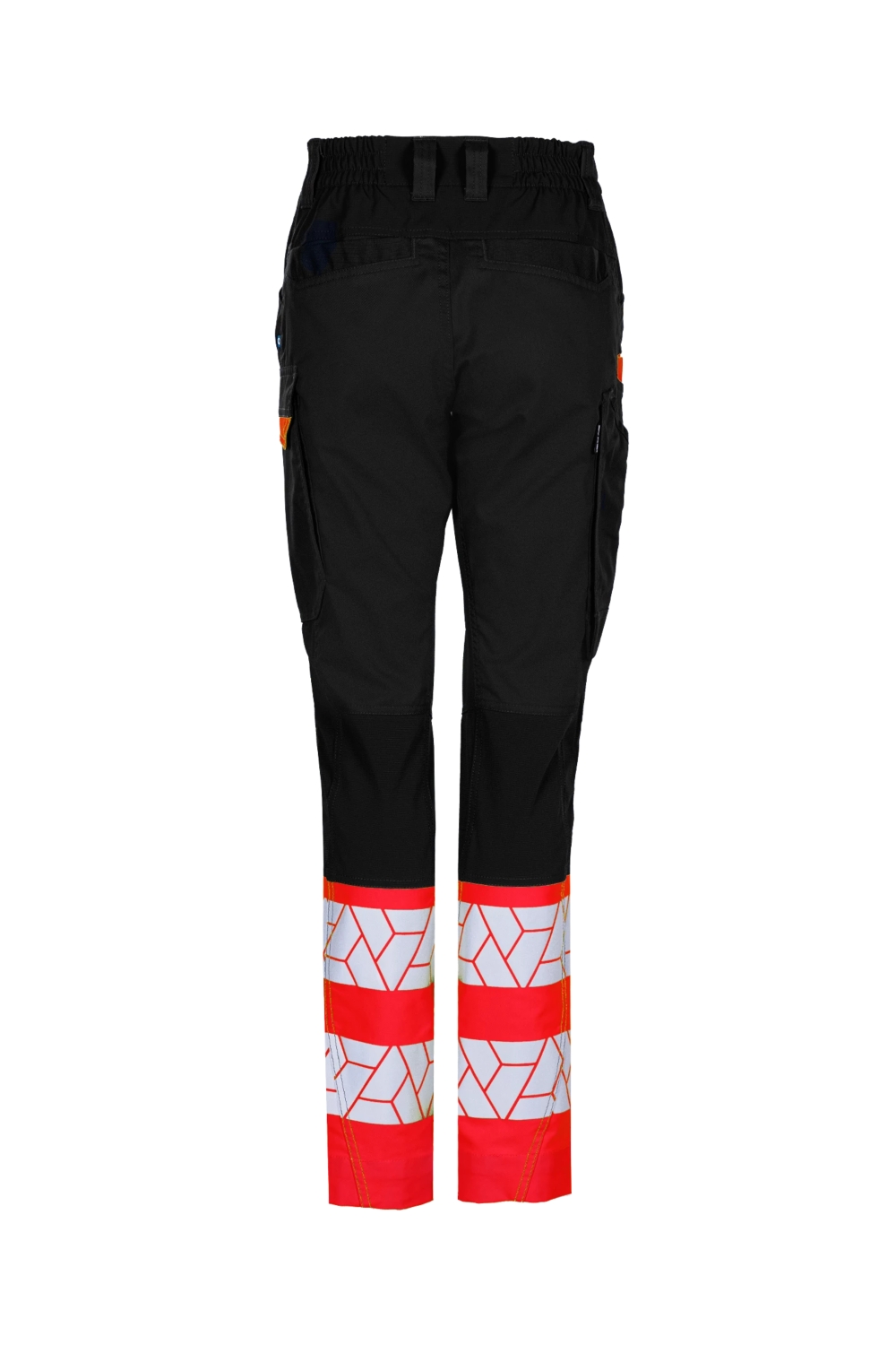 Pantalon HV polyester recyclé - coton femme Qlear rouge / noir Sioen