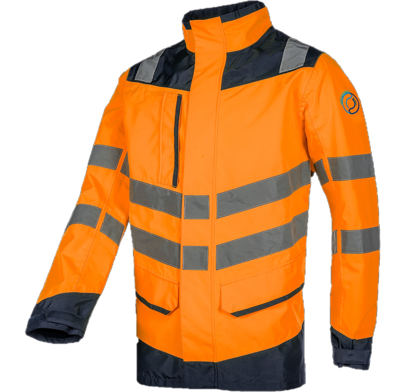 Veste de pluie Birkum HV - Orange / Marine Sioen