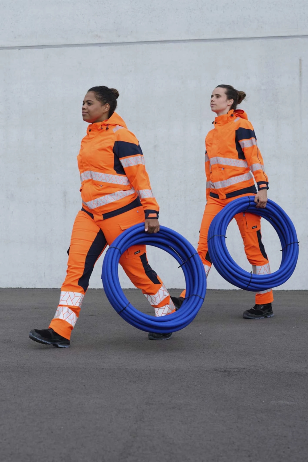 Veste HV polyester femme Jacklight orange / marine Sioen