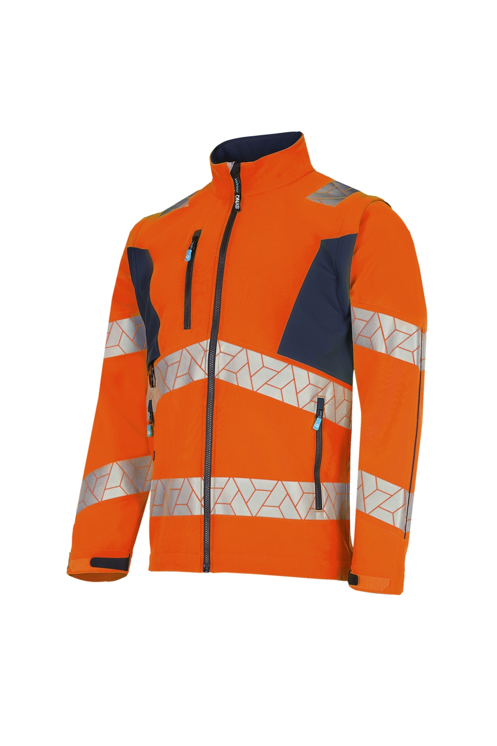 Veste softshell Synq® Ledstart HV - Orange / Bleu marine Sioen