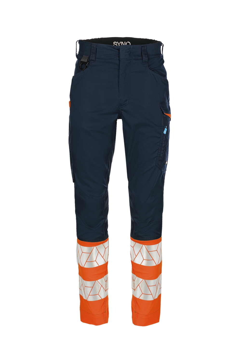 Pantalon Synq® Qlear HV - Bleu marine / Orange Sioen