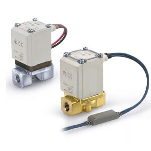 Électrovanne complète 2/2 NF cde directe laiton joint NBR série VX212 SMC