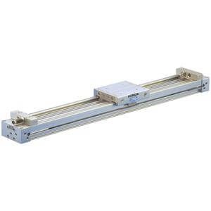 Vérin pneumatique sans tige diamètre 25 double effet amortissement pneumatique série MY1C SMC