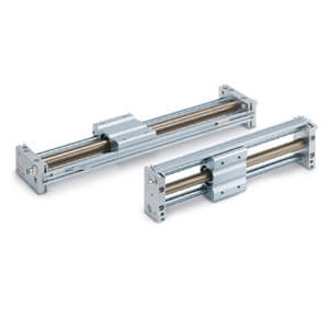 Vérin pneumatique sans tige diamètre 32 double effet amortissement élastique série CY1S SMC