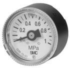 Manomètre sec raccord arrière boitier cylindrique inox série GA33 SMC
