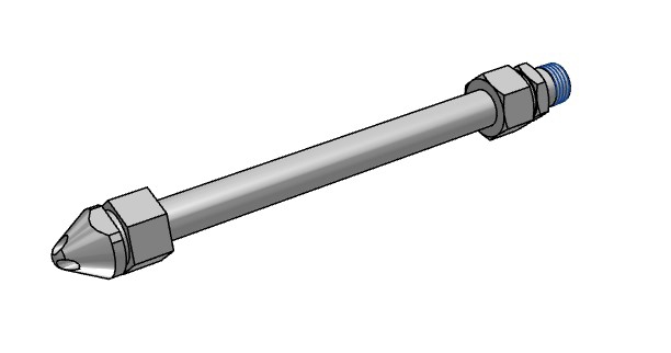 Buse longue avec silencieux et raccord Rc1/4 pour soufflette à impact série IBG SMC