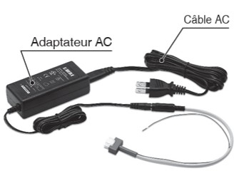 Adaptateur AC avec câble pour ioniseur type ventilateur série IZF10R
