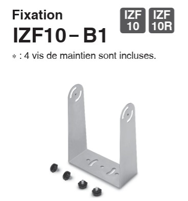 Fixation pour ioniseur de type ventilateur série compatible IZF10/10R série IZF10