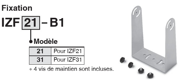 Fixation pour ioniseur type ventilateur série IZF31