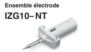 Ensemble de l'électrode pour ionsieur type soufflette série IZG10