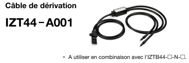 Câble de dérivation pour ioniseur type barre séries compatible IZT44/45 série IZT44