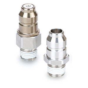 Embout P modèle fileté BSPT avec clapet anti-retour - Inox 304 série KKA SMC