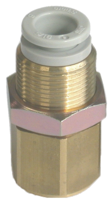 Union traversée de cloison encliquetable pour tube x femelle BSPT PBT laiton série KQ2E SMC