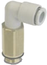 Piquage coude 90° allongé encliquetable pour tube x mâle BSPP laiton polymère série KQ2W SMC