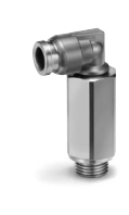 Piquage coude 90° allongé encliquetable pour tube x mâle BSPP laiton nickelé série KQB2W SMC