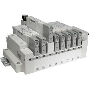 SS5V1-16F/P*, Série 1000, Embase à cassette, modèle à connecteur sub D et câble plat SMC
