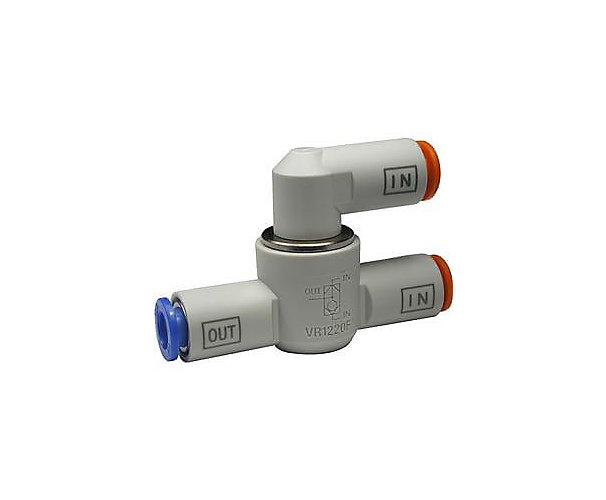 Sélecteur de circuit avec raccord instantané - 1/8" - Diamètre tube : 4 mm - Série VR12 SMC