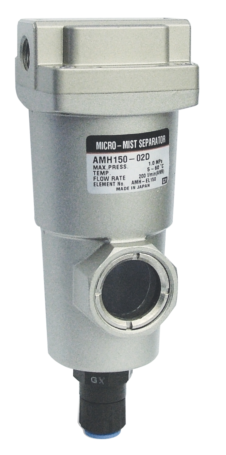 Filtre submicronique avec préfiltre cuve métallique série AMH SMC