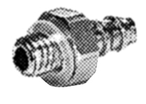  Raccord droit miniature cannelé pr tube souple x mâle métrique laiton nickelé série M 