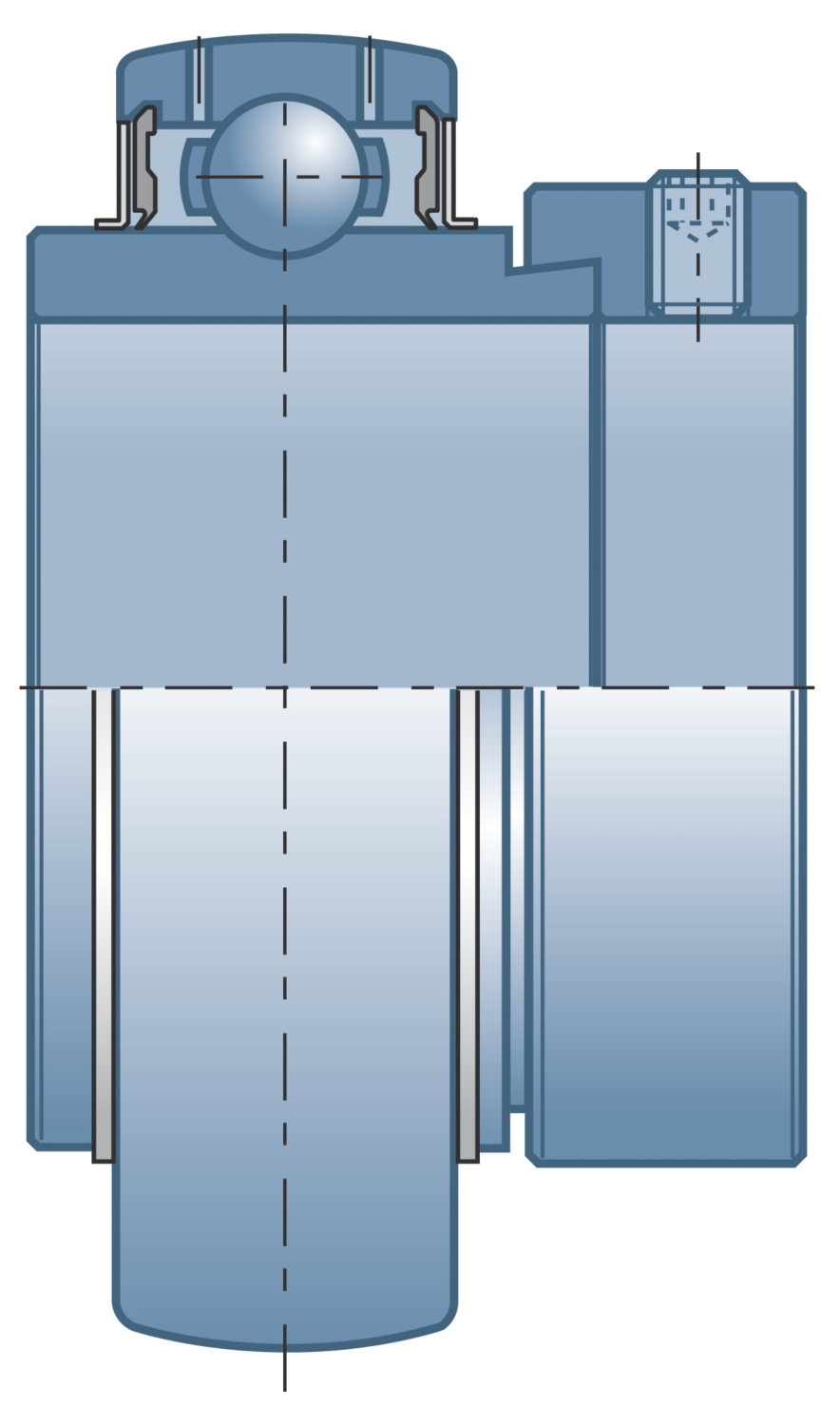 Roulements auto-aligneur EX - Avec joint d'étanchéité multiple et couple de rotation réduit - Système de regraissage sur 2 plans avec 4 trous de graissage dans la bague extérieure NTN SNR