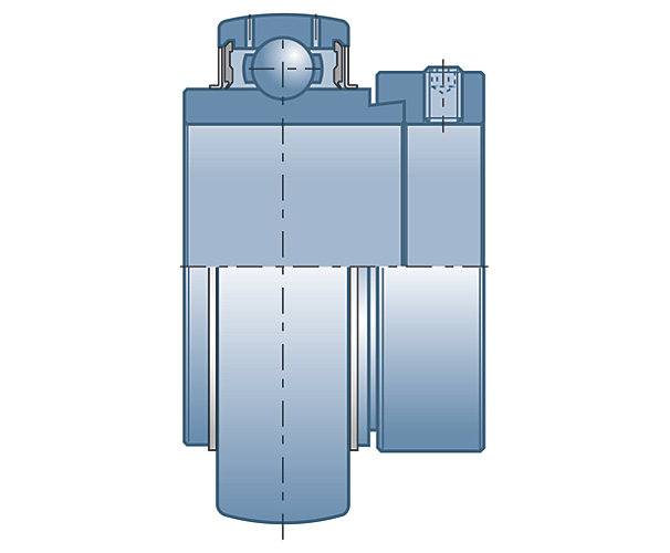 Roulements auto-aligneur EX - Avec joint d'étanchéité multiple et couple de rotation réduit - Système de regraissage sur 2 plans avec 4 trous de graissage dans la bague extérieure NTN SNR