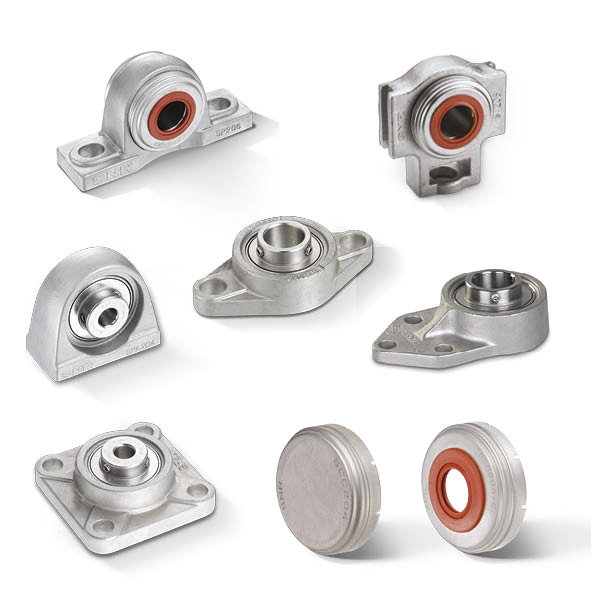 Paliers auto-aligneurs inox à semelle avec Lubsolid Sentinel série SUCP SNR
