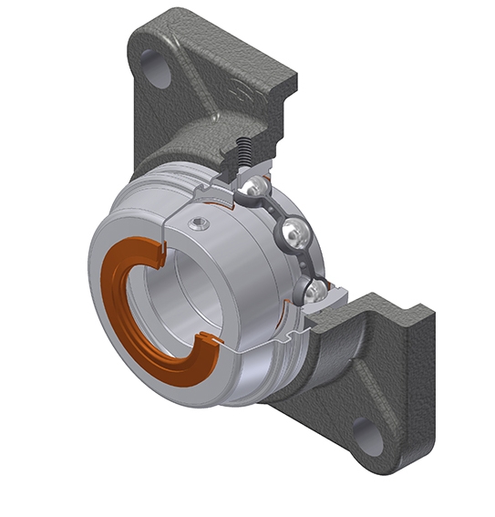 Paliers inox auto-aligneur SESF - 1 bouchon ouvert 1 bouchon fermé NTN SNR