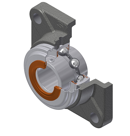 Paliers inox auto-aligneur SUCF - 1 bouchon ouvert 1 bouchon fermé - Côtes pouces NTN SNR