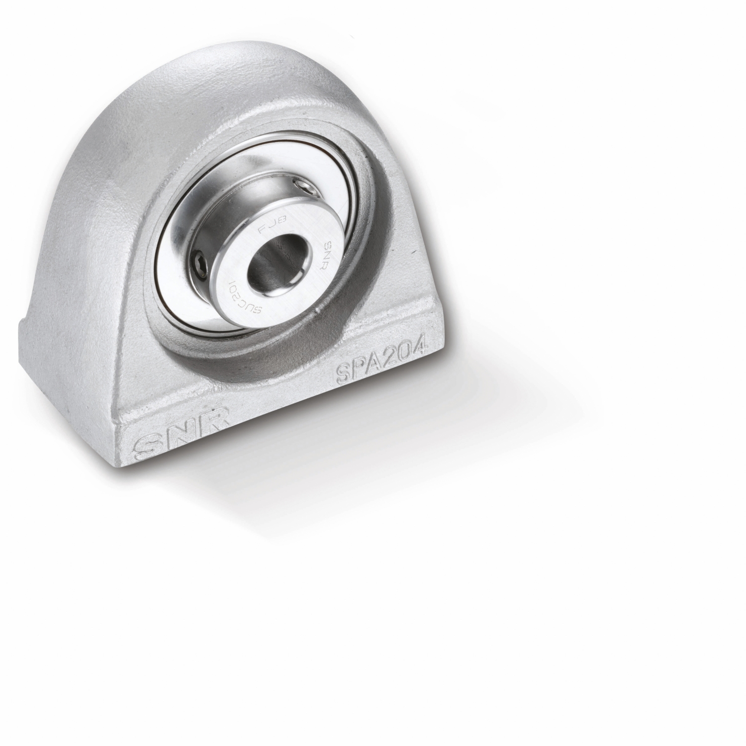 Paliers auto-aligneurs inox à semelle à tours borgnes avec Lubsolid Sentinel série SUCPA SNR