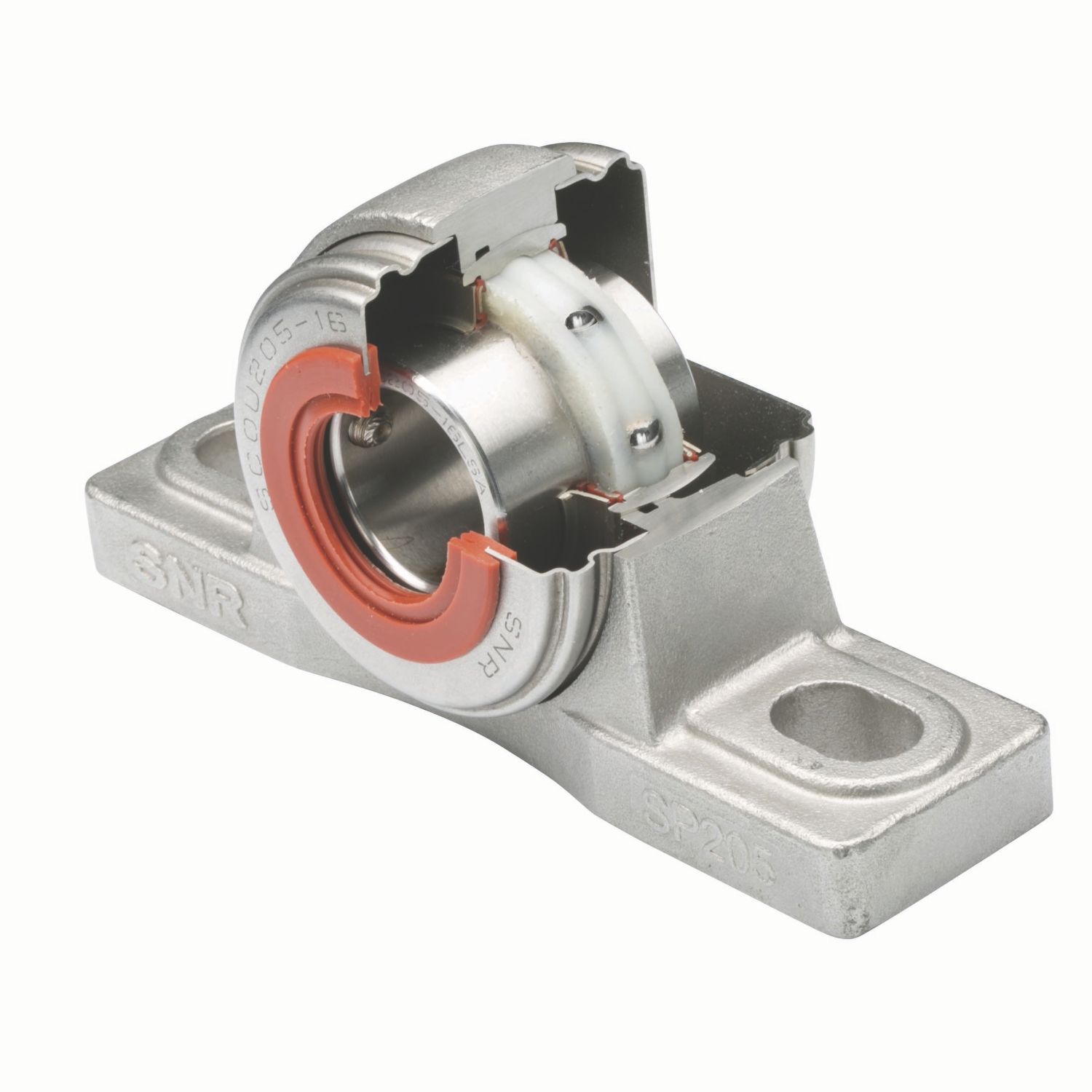 Paliers auto-aligneurs inox à semelle avec Lubsolid Sentinel série SUCP SNR