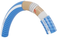 Tuyau Alcomil HF 140 revêtement EPDM aspect toilé bleu bande blanche Soditec