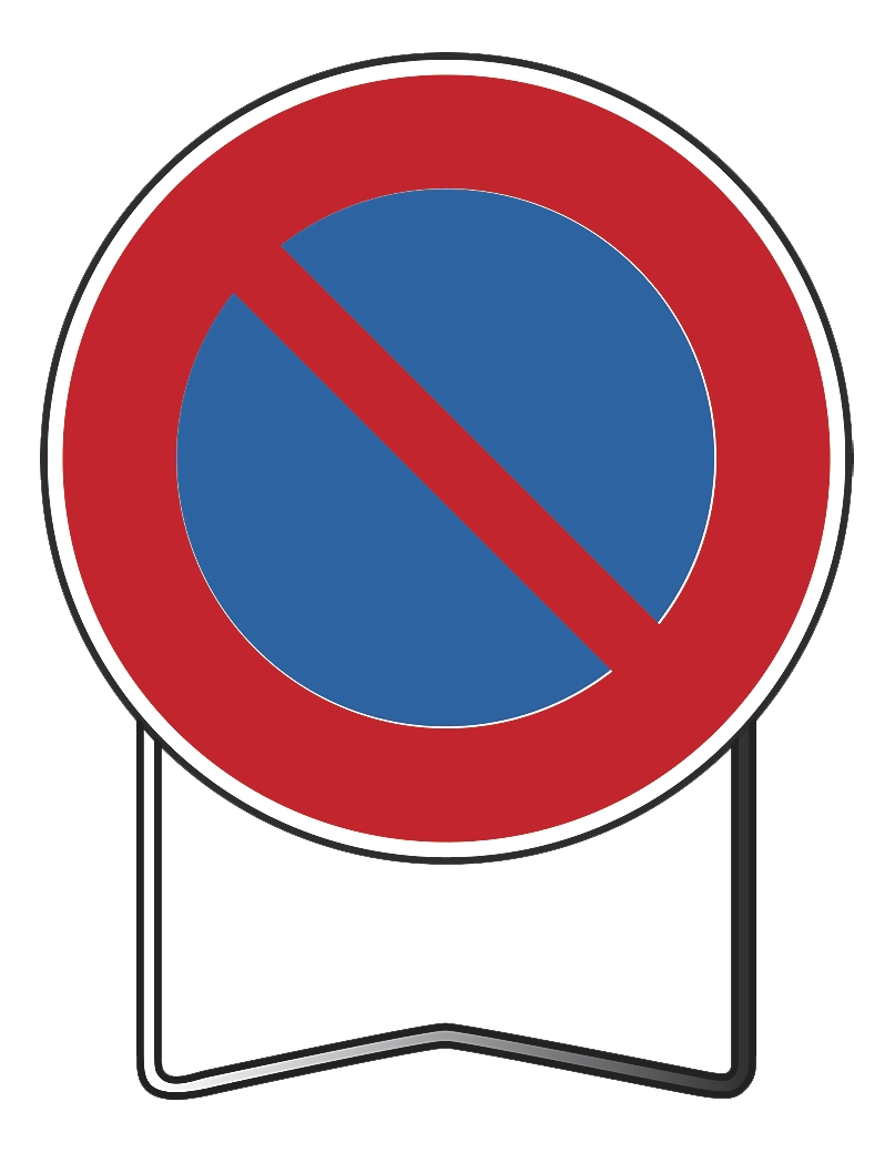 Panneau d'interdiction "interdit de stationner BK6A1" Sofop Taliaplast