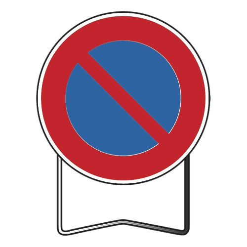 Panneau d'interdiction "interdit de stationner BK6A1" Sofop Taliaplast