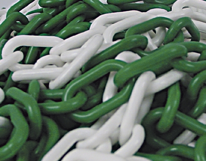 Chaîne plastique vert/blanc n°8 Novap