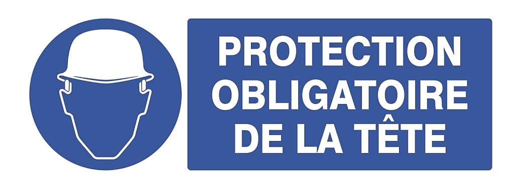 Panneau d'obligation "Protection obligatoire de la tête" Novap