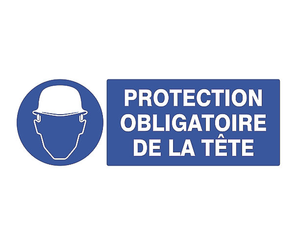 Panneau d'obligation "Protection obligatoire de la tête" Novap
