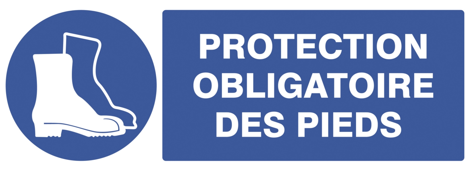 Panneau d'obligation "Protection obligatoire des pieds" Novap