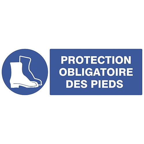 Panneau d'obligation "Protection obligatoire des pieds" Novap