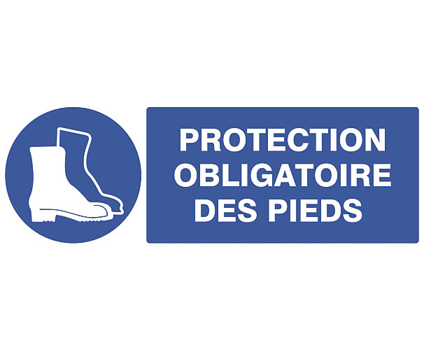 Panneau d'obligation "Protection obligatoire des pieds" Novap