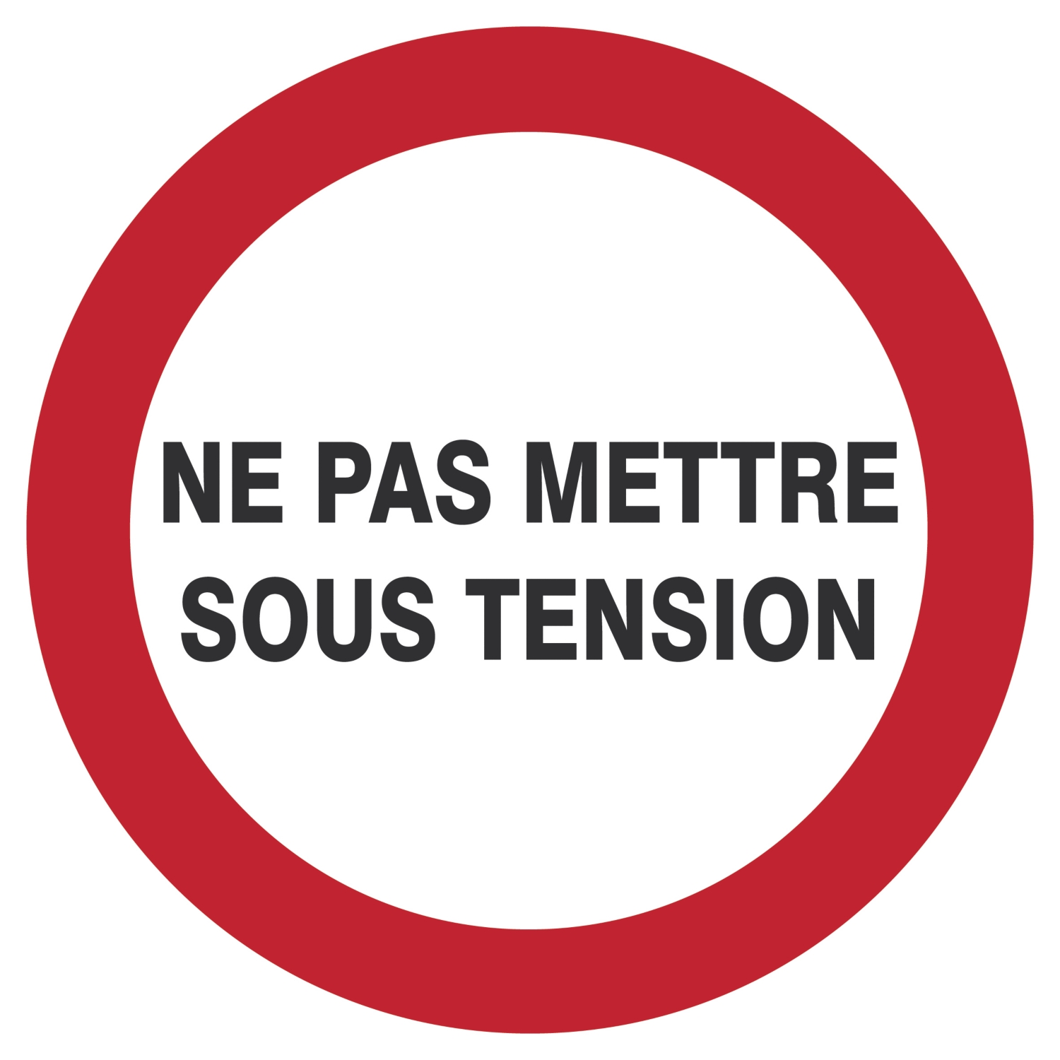 Panneau d'interdiction "Ne pas mettre sous tension" Sofop Taliaplast