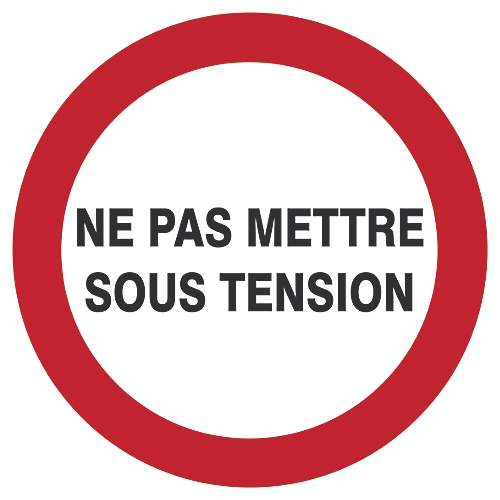Panneau d'interdiction "Ne pas mettre sous tension" Sofop Taliaplast