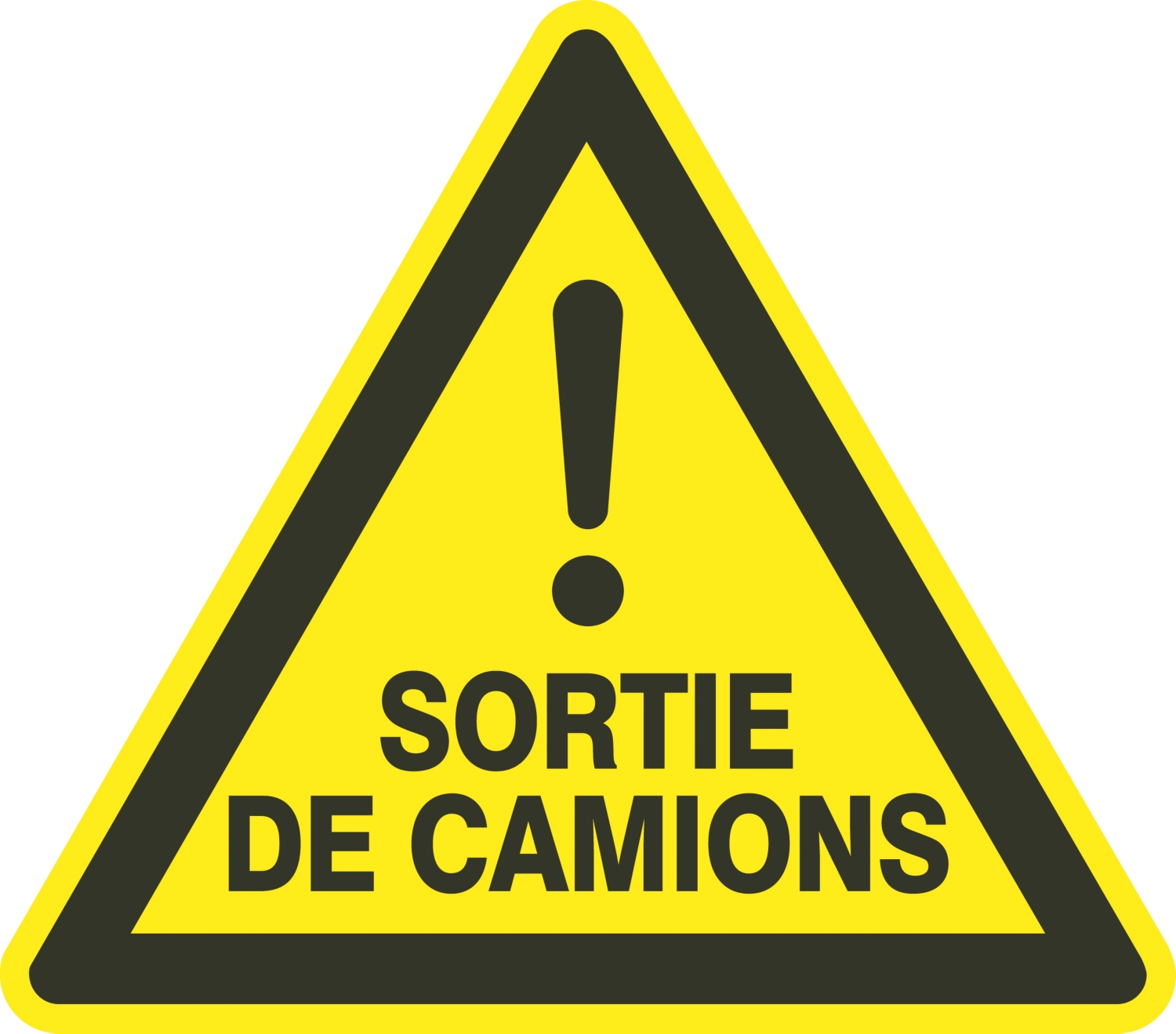 Panneau danger sortie de camion Novap