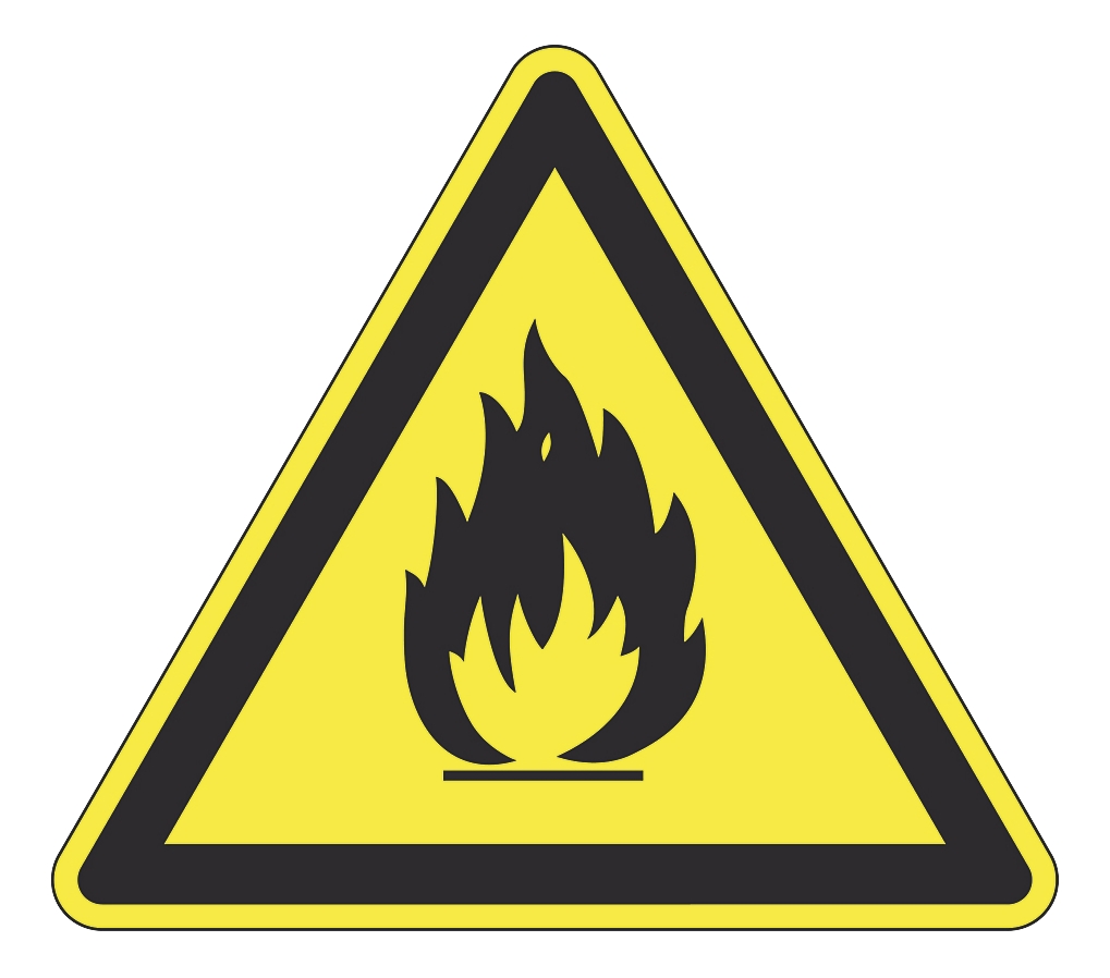 Panneau d'avertissement "danger matières inflammables" Novap